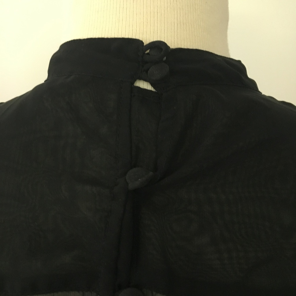 Frenchi Black Sheer Crop Top - Picture 6 of 8